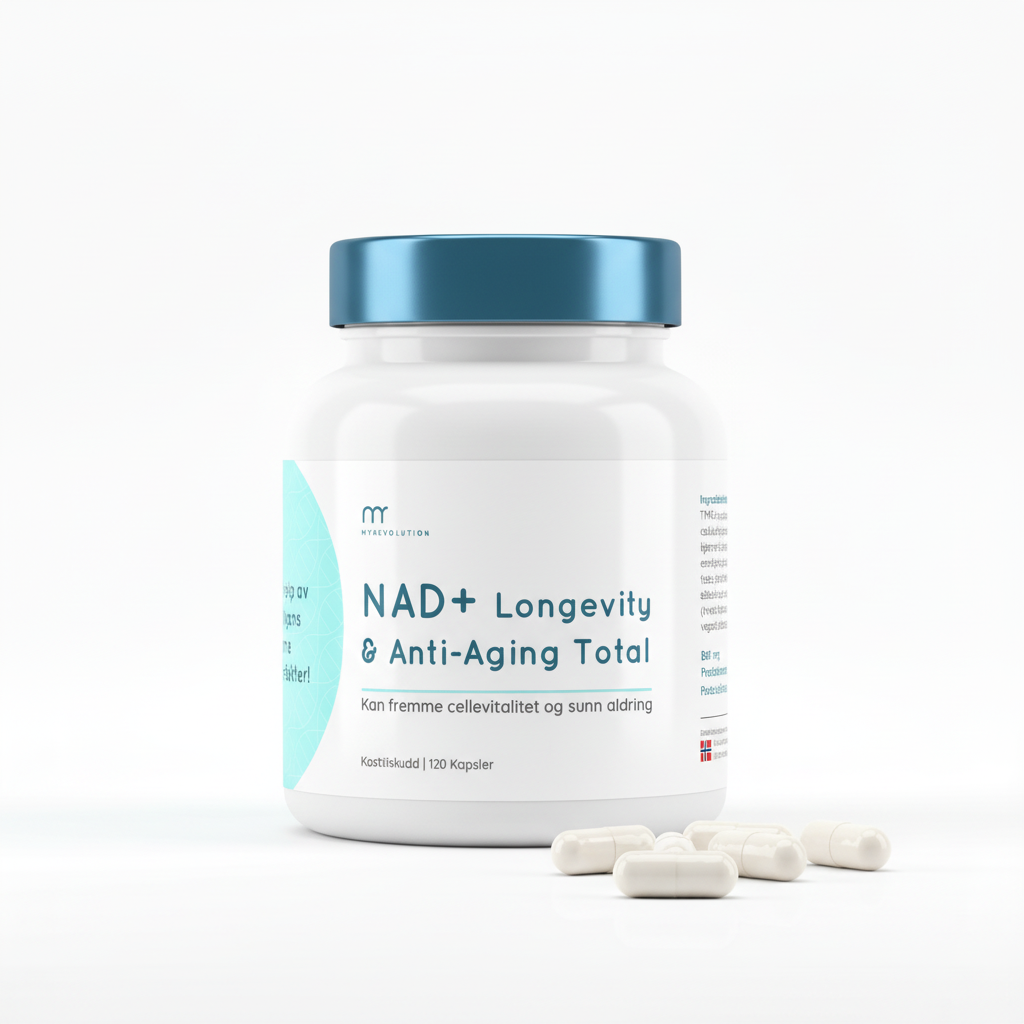 NAD+ med kapsler ved siden