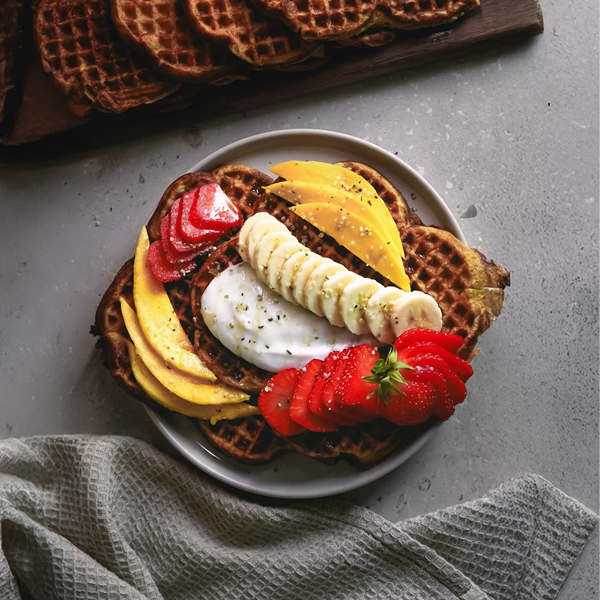 Gulrotvafler med banan og MyoProtein