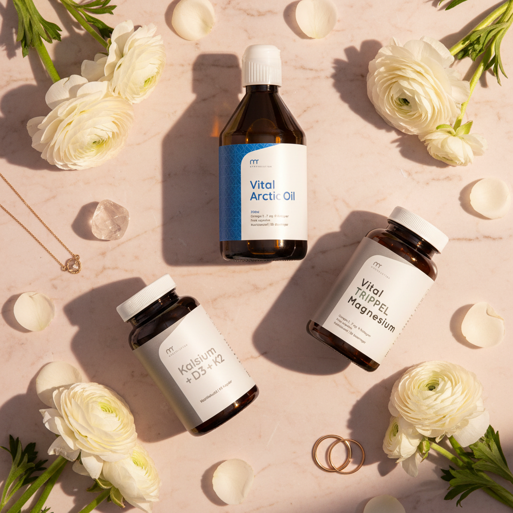 Flat lay blush marmor